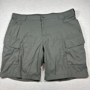 Duluth Trading Co Flex Dry On The Fly Men's Cargo Shorts 46 Gray Relaxed Fit
